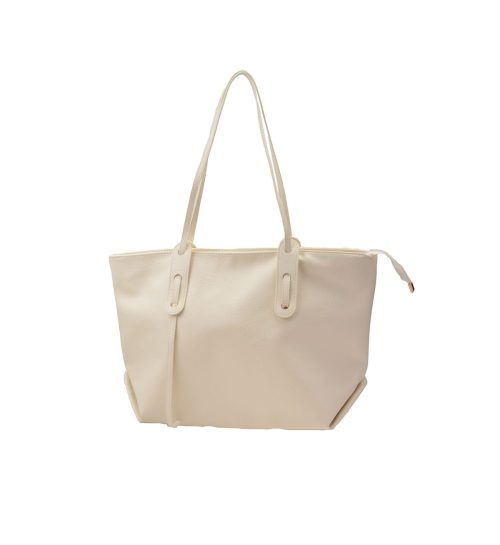 LJBAG60491 - White PU Tote Bag