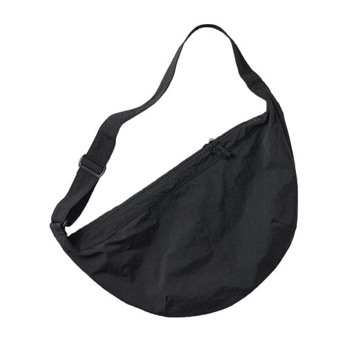 LJBAG63686 - Black Half Moon Crossbody Bag