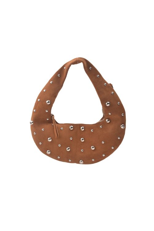 LJBAG65990 - Suede Bag with Round Studs