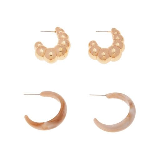 LJE60130 - 2 Pairs Hoops Set
