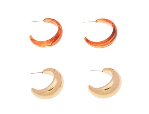 LJE60134 - 2 Pairs Hoops Set