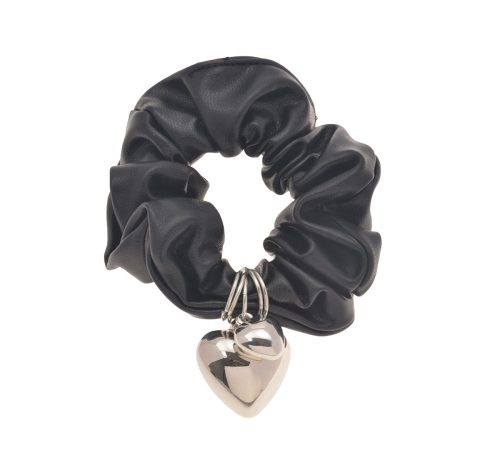 LJH66891-2 - Black PU Scrunchie