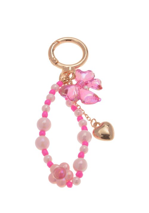 LJKC66323 - Beaded Bow Bag Charm