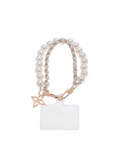 LJPC63185 - Fabric and Pearl Phone Cord