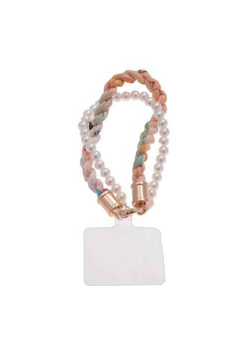 LJPC63186-1 - Fabric and Pearl Phone Cord