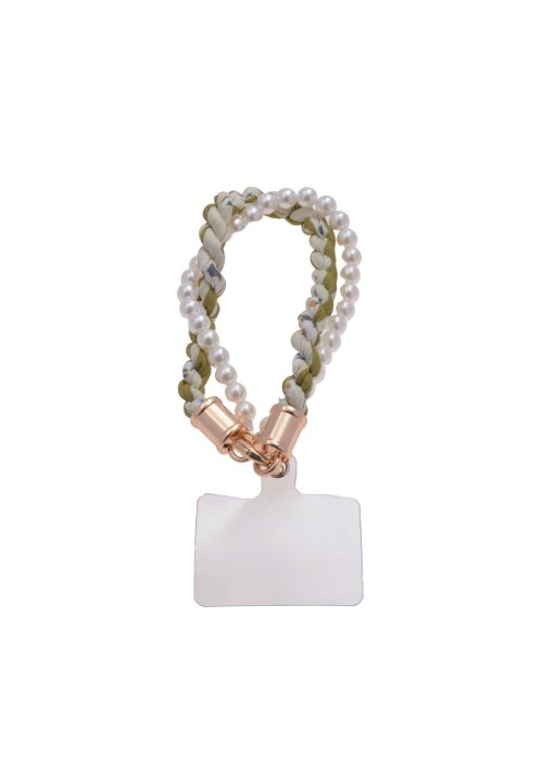 LJPC63186-2 - Fabric and Pearl Phone Cord