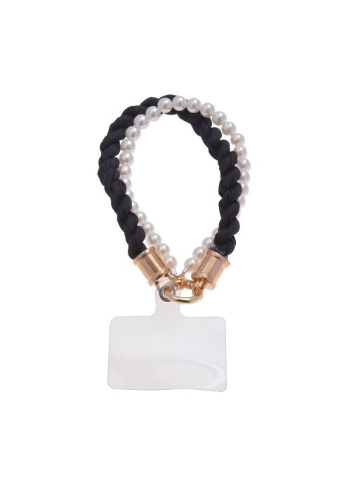 LJPC63186-3 - Fabric and Pearl Phone Cord