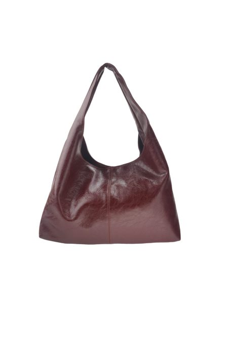 LJBAG65966 - Burgundy Shoulder Totebag